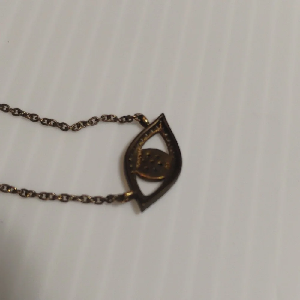 Evil Eye Guardian Necklace Set In Brilliant Stones Stamped 480 PM - Picture 8 of 8